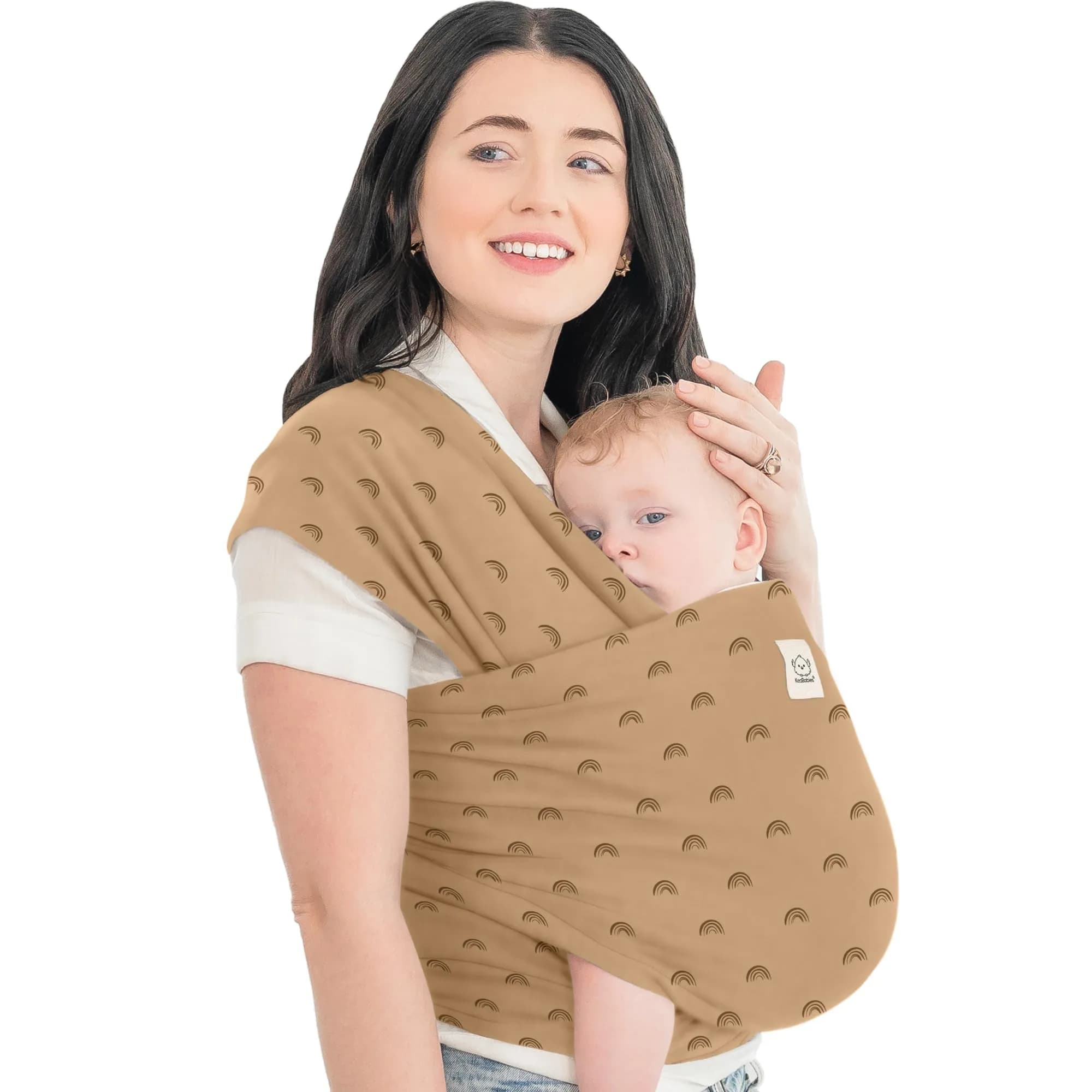 KeaBabies Original Baby Wrap Carrier - Rainbow, One Size | IHDI Certified Ergonomic & Breathable - main product image