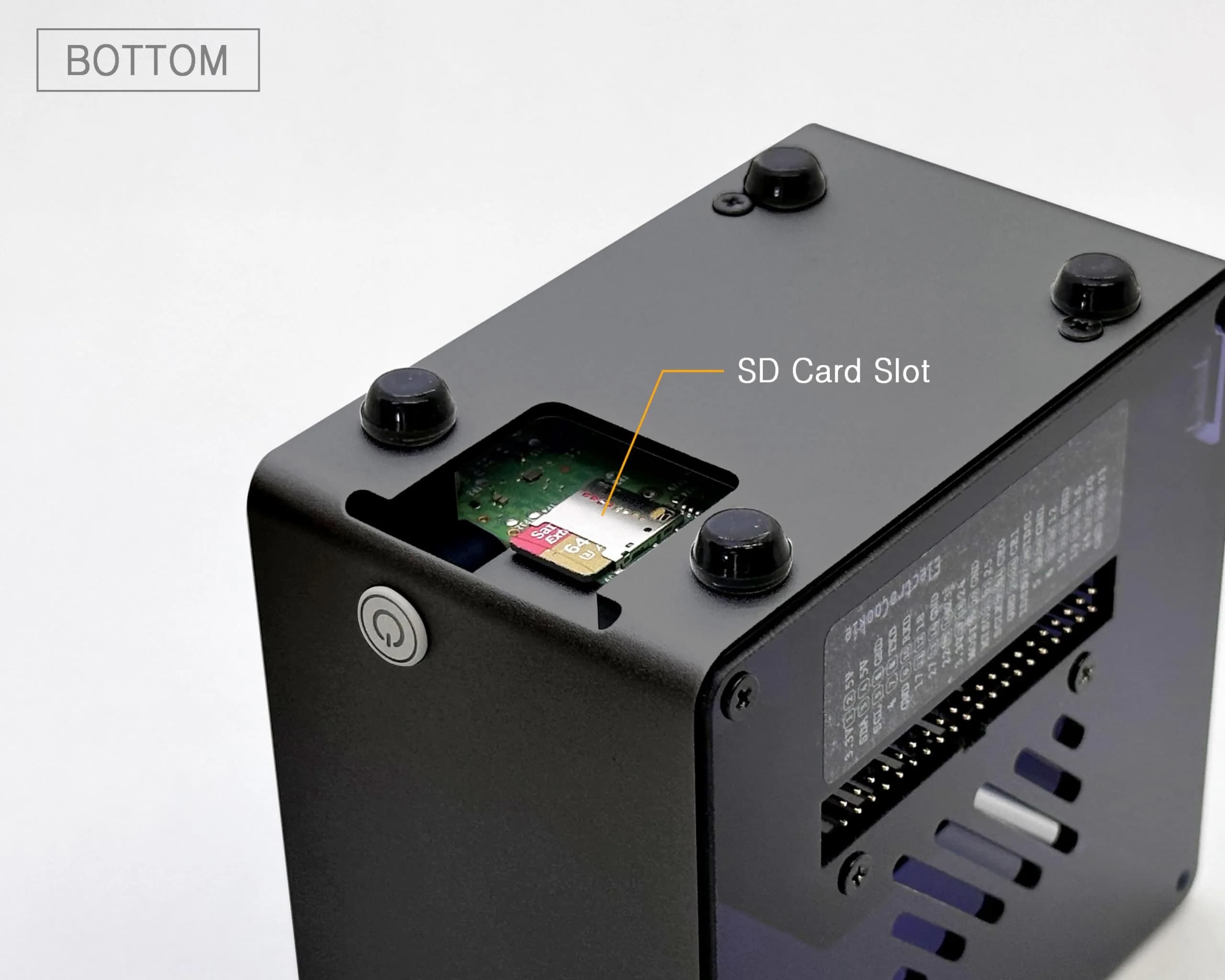 ElectroCookie Raspberry Pi 5 Case Aluminum Mini Tower with RGB Fan & Ambient Light (Black) thumbnail 2