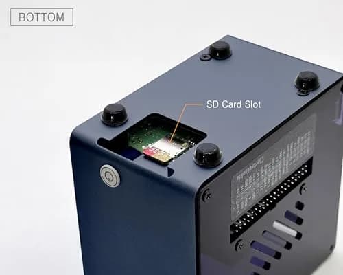 ElectroCookie Raspberry Pi 5 Case Aluminum Mini Tower with Fan & RGB Light (Blue, 0.28 kg) thumbnail 5