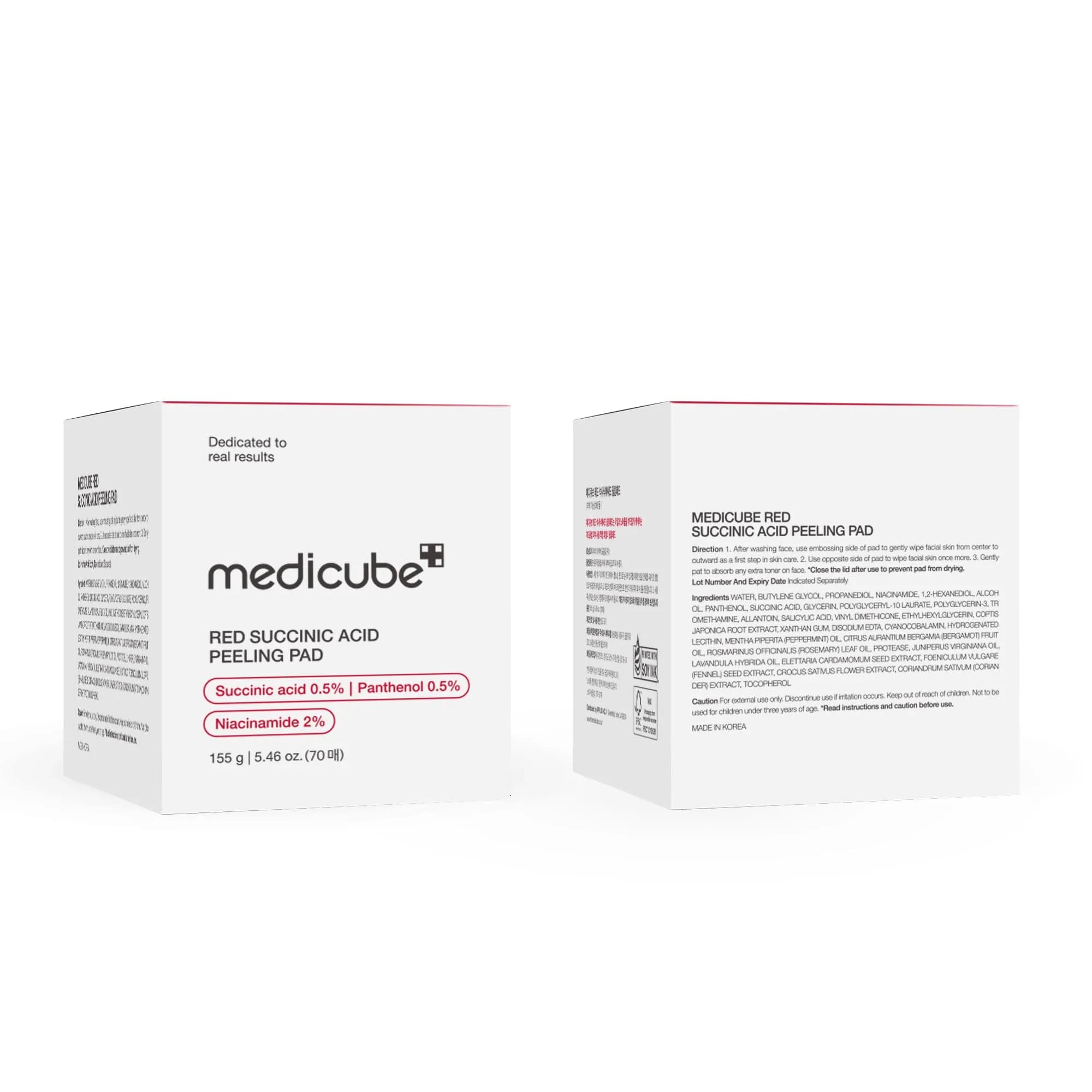medicube Red Succinic Acid Panthenol Toner Pads 70 Count (Pack of 1) | Exfoliating Pads for Acne-Prone Skin - view 8