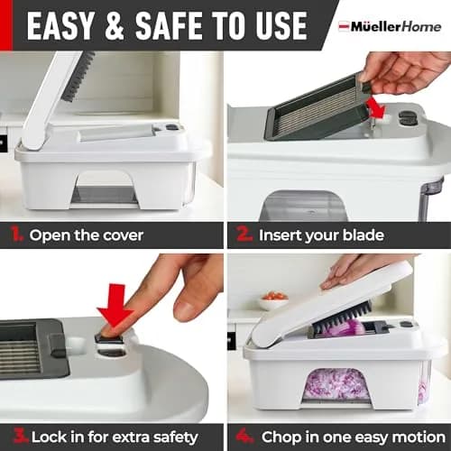 JANSKA Pro-Series All-in-One Mandoline Slicer with 12 Blades | 1.32 kg (2.9 lb) Multi-Purpose Kitchen Tool thumbnail 6