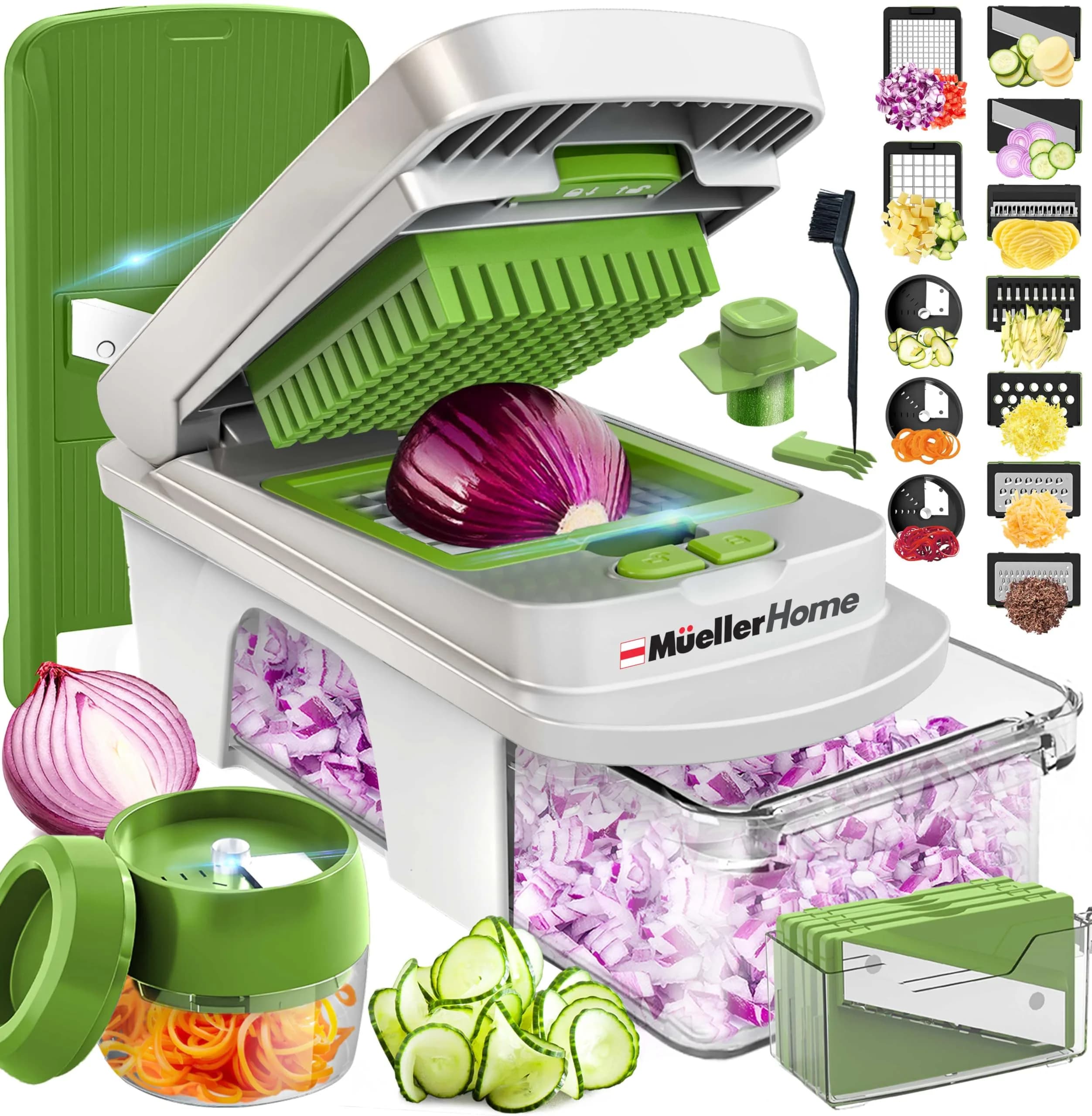 JANSKA Pro-Series All-in-One Mandoline Slicer with 12 Blades | 1.32 kg (2.9 lb) Multi-Purpose Kitchen Tool - main product image