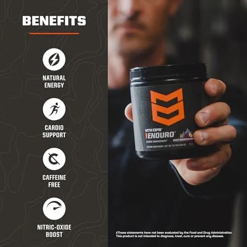 MTN OPS Enduro Stim-Free Pump Pre Workout, Tiger's Blood | Non-Stim Nitric Oxide Booster for Performance & Endurance thumbnail 3