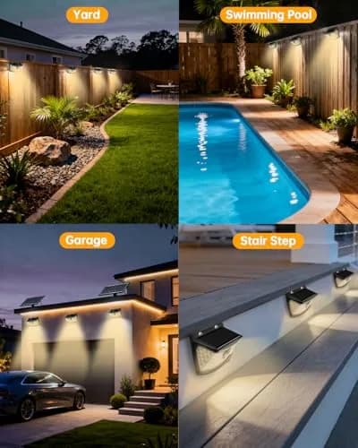 Aootek Solar Motion Sensor Lights Outdoor 120 LEDs | 2 Pack Waterproof Step Lights for Yard & Porch thumbnail 7