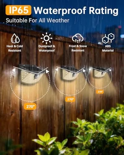 Aootek Solar Motion Sensor Lights Outdoor 120 LEDs | 2 Pack Waterproof Step Lights for Yard & Porch thumbnail 2