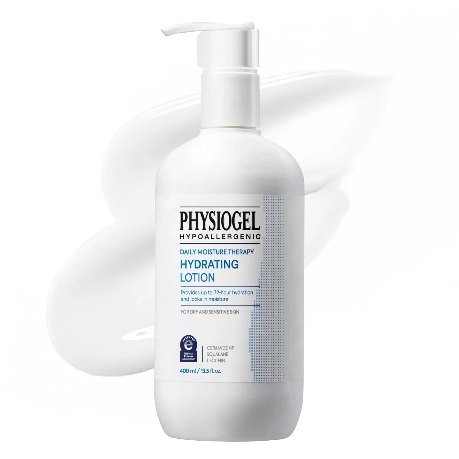 PHYSIOGEL Daily Moisture Therapy Body Lotion for Dry & Sensitive Skin | 72HR Hydration, Fragrance-Free — White