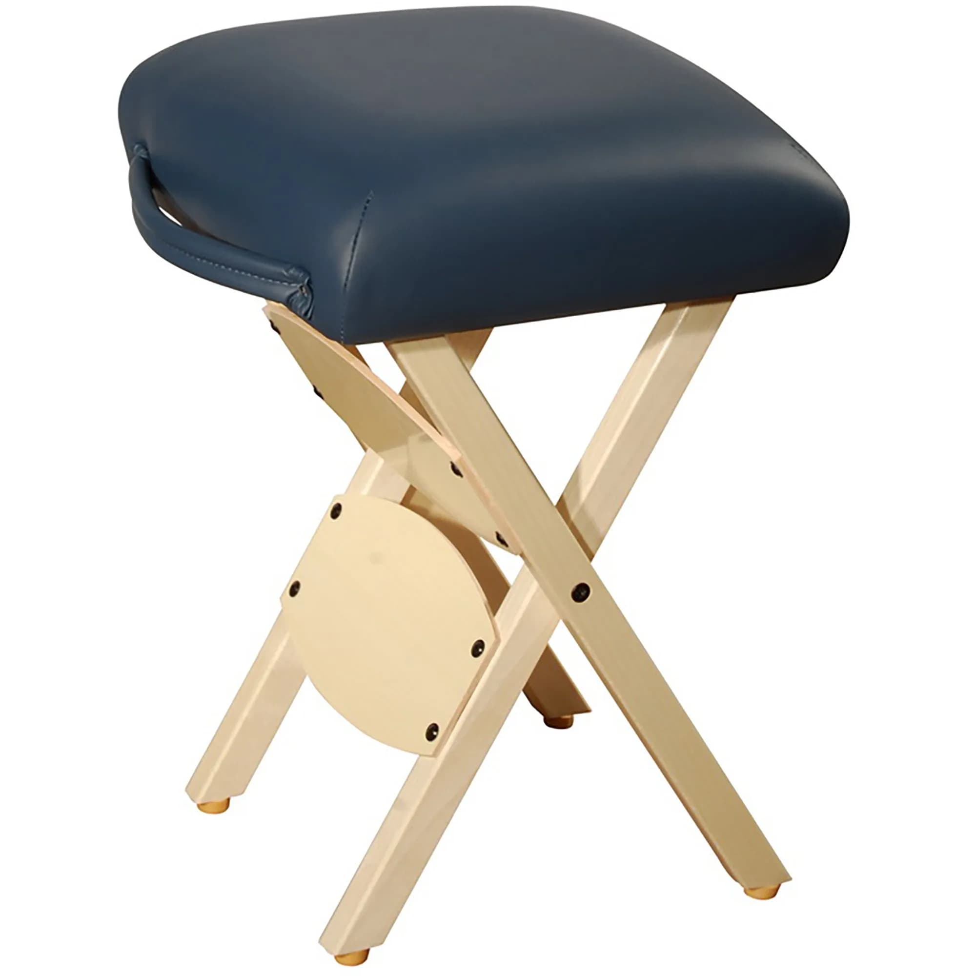 Master Massage Wooden Portable Folding Massage Stool- Lightweight Wood Foldable Tattoo Stool-Portable Tattoo Stool-Mobile Chair Seat Easy to Carry, Royal Blue