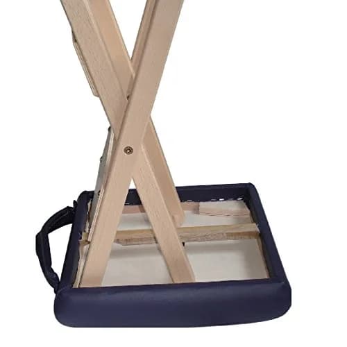 Master Massage Wooden Portable Folding Massage Stool- Lightweight Wood Foldable Tattoo Stool-Portable Tattoo Stool-Mobile Chair Seat Easy to Carry, Royal Blue thumbnail 3