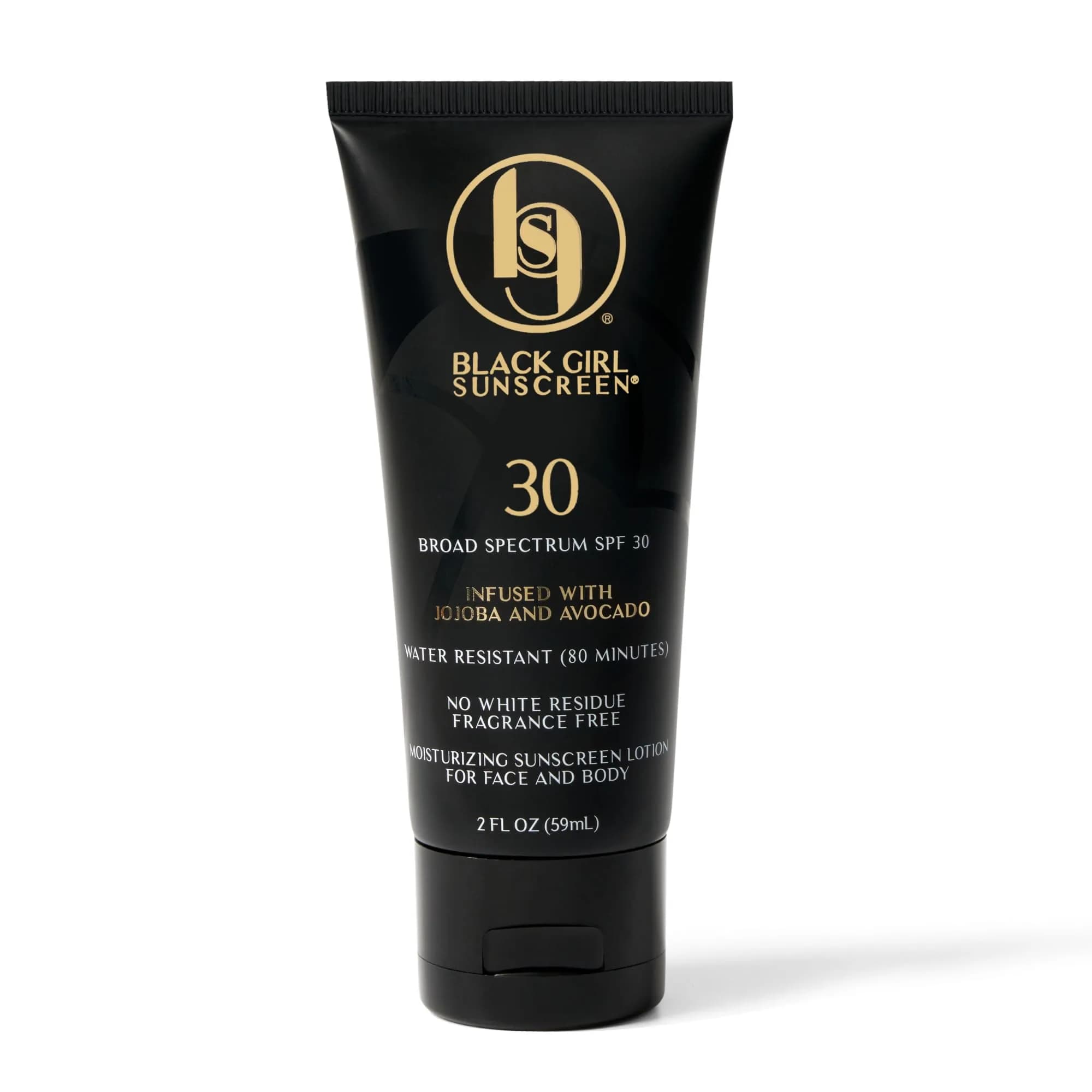 Black Girl Sunscreen SPF 30 Sun Lotion, Face & Body, Travel Size 59ml (2 Fl Oz) | Broad Spectrum Protection for Melanin-Rich Skin - main product image