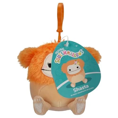 Squishmallows 3.5" Clip-On Shasta The Bigfoot | Small Plush Toy for Kids & Collectors thumbnail 3