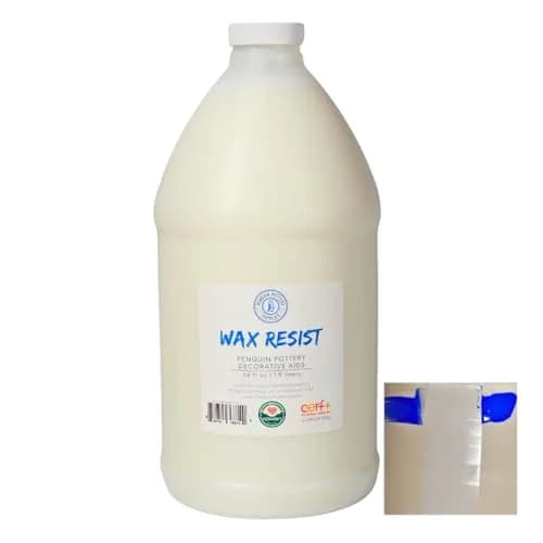 Penguin Pottery Ceramic Wax Resist 1.9 L (64 oz) | Keeps Glazing Neat & Clean for Intricate Designs thumbnail 1