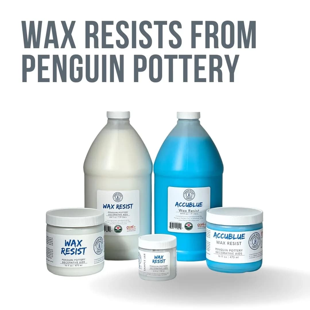 Penguin Pottery Ceramic Wax Resist 1.9 L (64 oz) | Keeps Glazing Neat & Clean for Intricate Designs - view 3