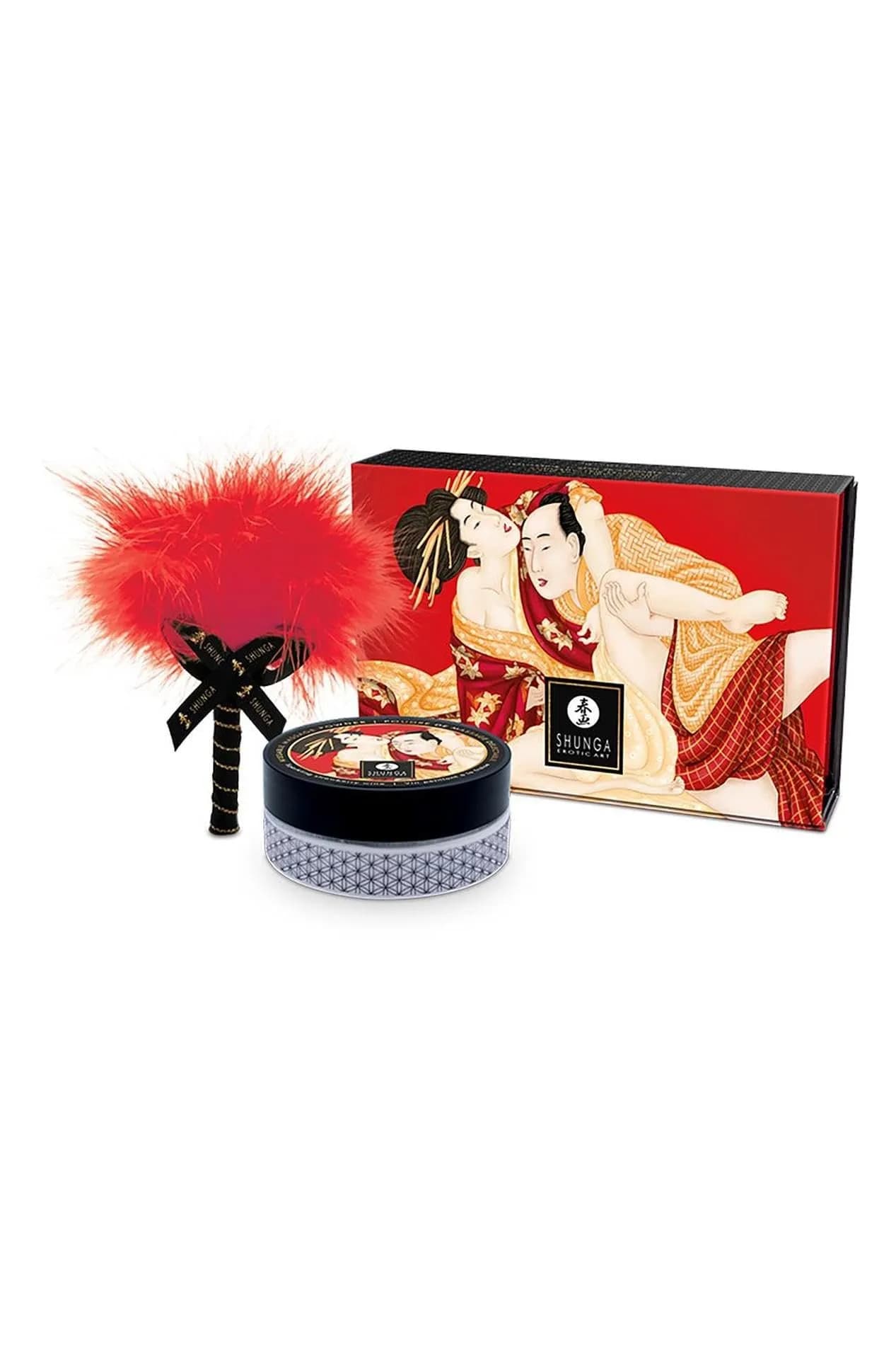 Shunga Kissable Massage Powder Sparkling Strawberry Wine 1 Oz | Edible, Body-Safe, Fun Foreplay - main product image
