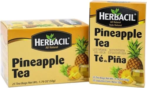 Herbacil Pineapple Tea Herbal Tea with Dehydrated Pineapple, Caffeine-Free | 25 Bags thumbnail 1