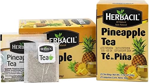 Herbacil Pineapple Tea Herbal Tea with Dehydrated Pineapple, Caffeine-Free | 25 Bags thumbnail 2