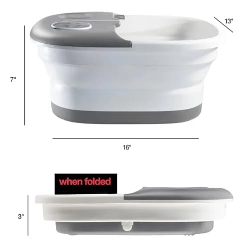 Medical king Collapsible Foot Spa Massager with Heat, Jets, Remote Control & Pedicure Stone | 1.92 kg (4.25 lb) thumbnail 5