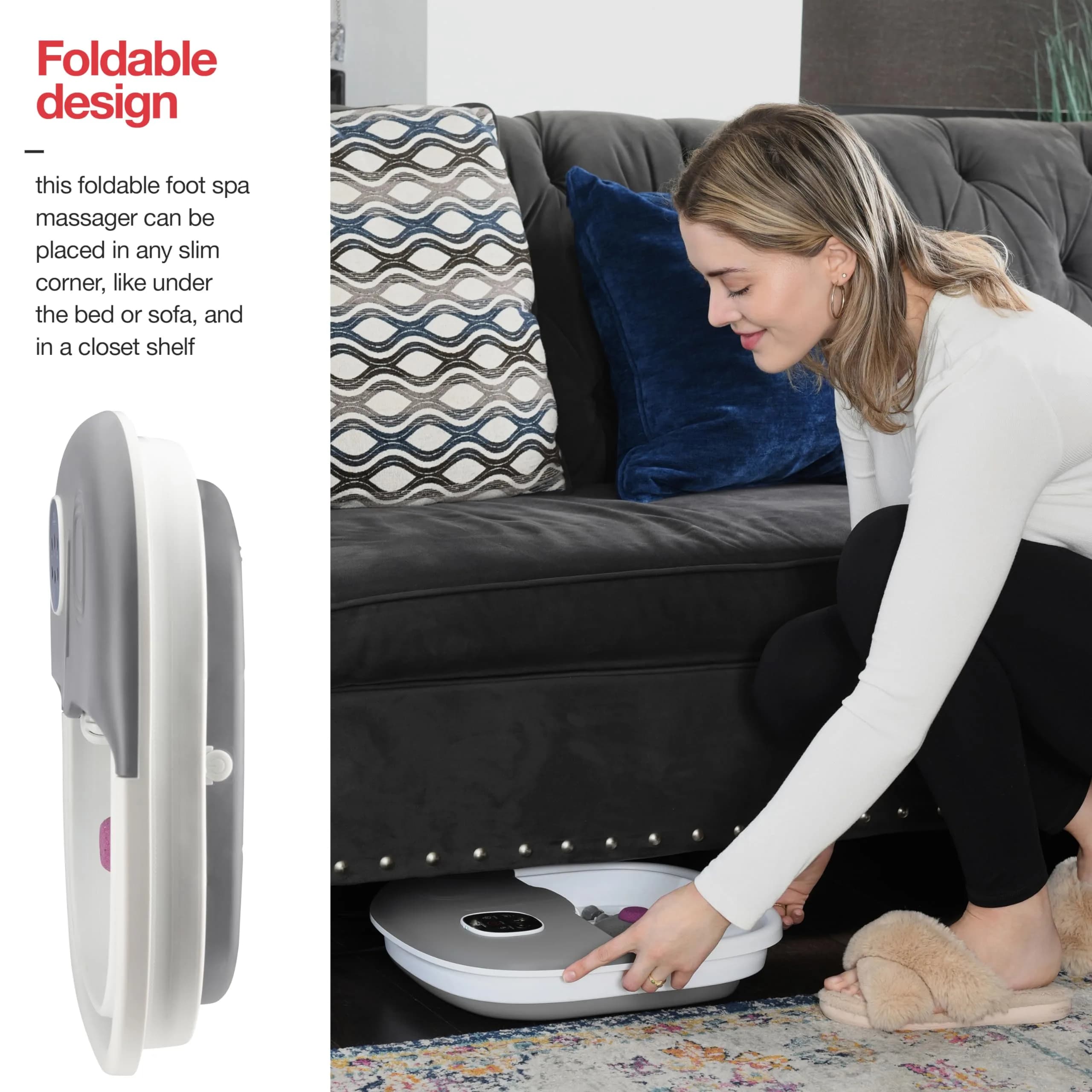Medical king Collapsible Foot Spa Massager with Heat, Jets, Remote Control & Pedicure Stone | 1.92 kg (4.25 lb) - view 6