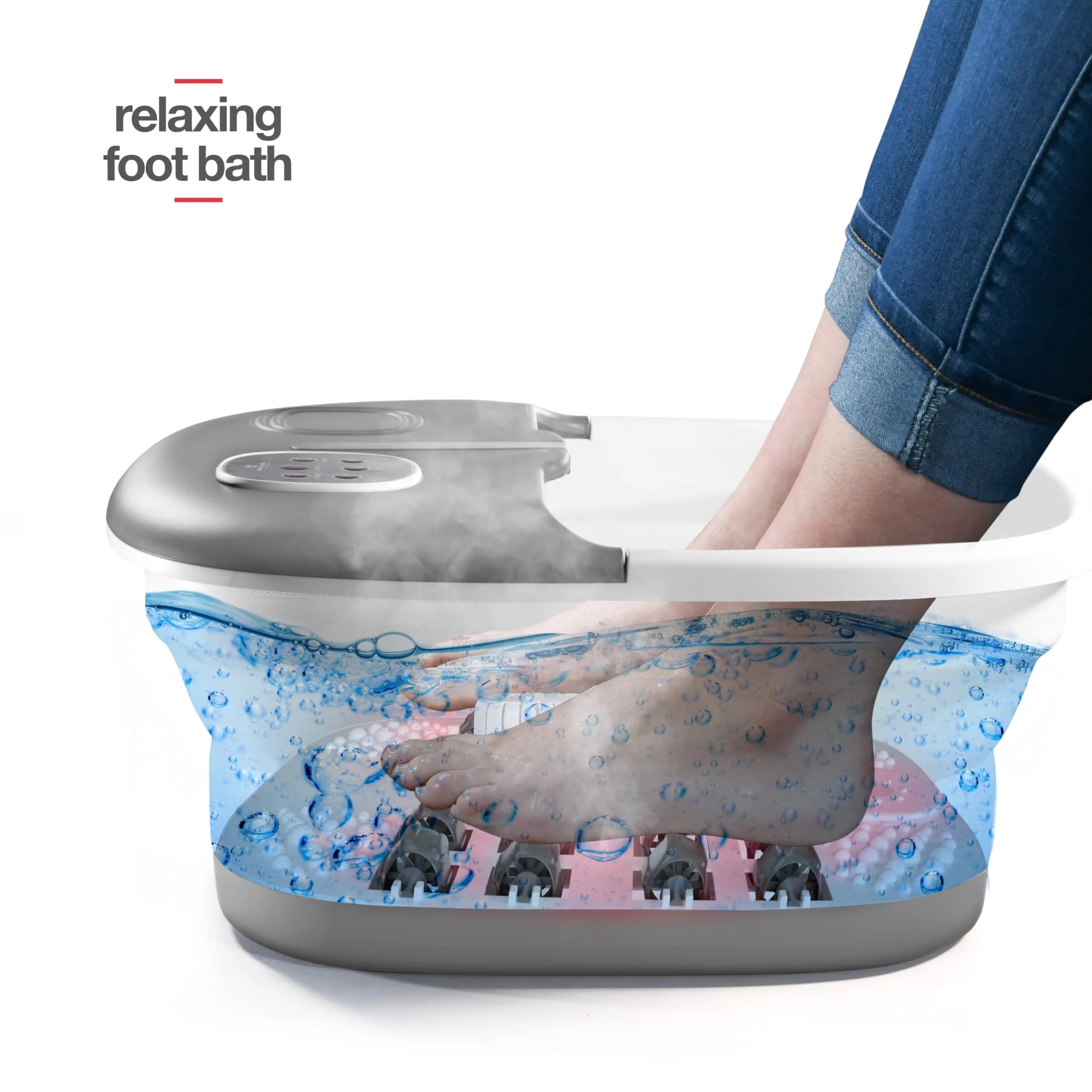 Medical king Collapsible Foot Spa Massager with Heat, Jets, Remote Control & Pedicure Stone | 1.92 kg (4.25 lb) - view 2