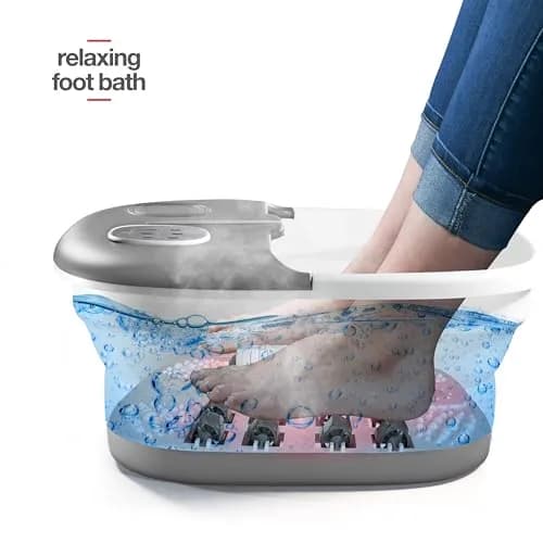 Medical king Collapsible Foot Spa Massager with Heat, Jets, Remote Control & Pedicure Stone | 1.92 kg (4.25 lb) thumbnail 2