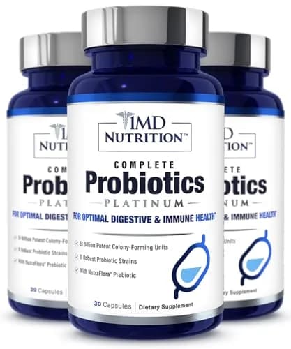 1MD Complete Probiotics Platinum 30 Veg Capsules | Supports Digestive & Immune Health thumbnail 1