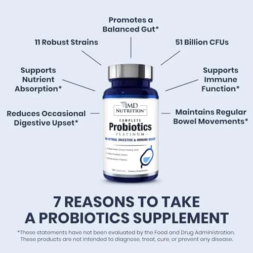 1MD Complete Probiotics Platinum 30 Veg Capsules | Supports Digestive & Immune Health thumbnail 5