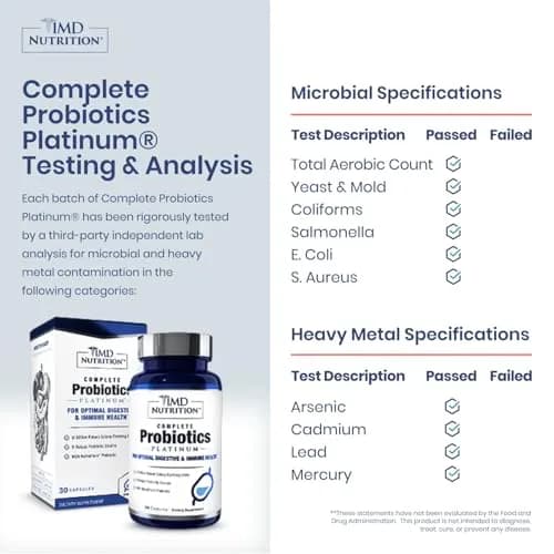 1MD Complete Probiotics Platinum 30 Veg Capsules | Supports Digestive & Immune Health thumbnail 2