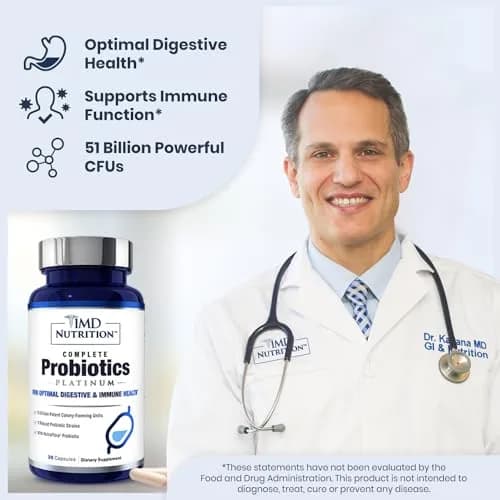 1MD Complete Probiotics Platinum 30 Veg Capsules | Supports Digestive & Immune Health thumbnail 3