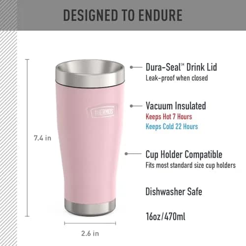 THERMOS ICON SERIES Stainless Steel Tumbler 590ml (16 oz) | Vacuum Insulated for Hot & Cold Drinks thumbnail 2