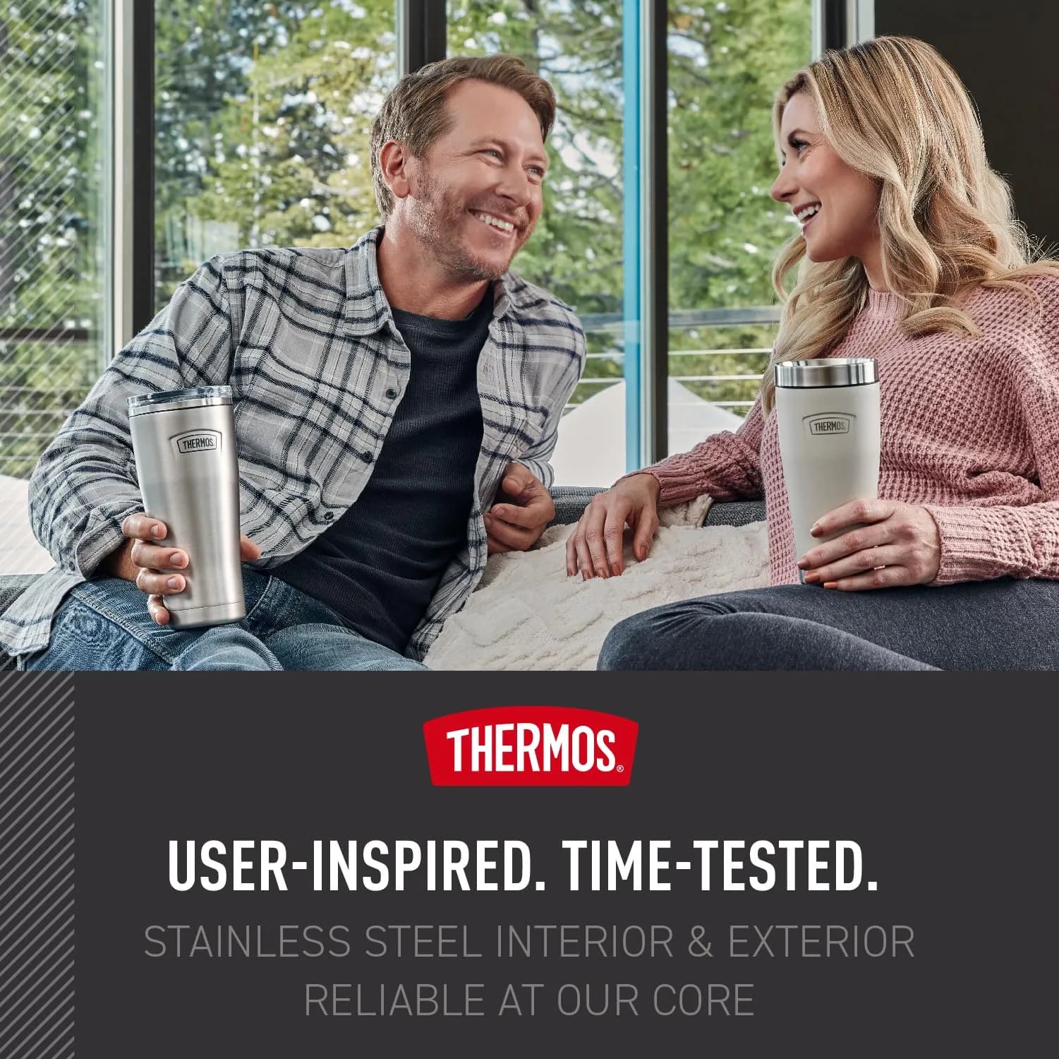 THERMOS ICON SERIES Stainless Steel Tumbler 590ml (16 oz) | Vacuum Insulated for Hot & Cold Drinks - view 5