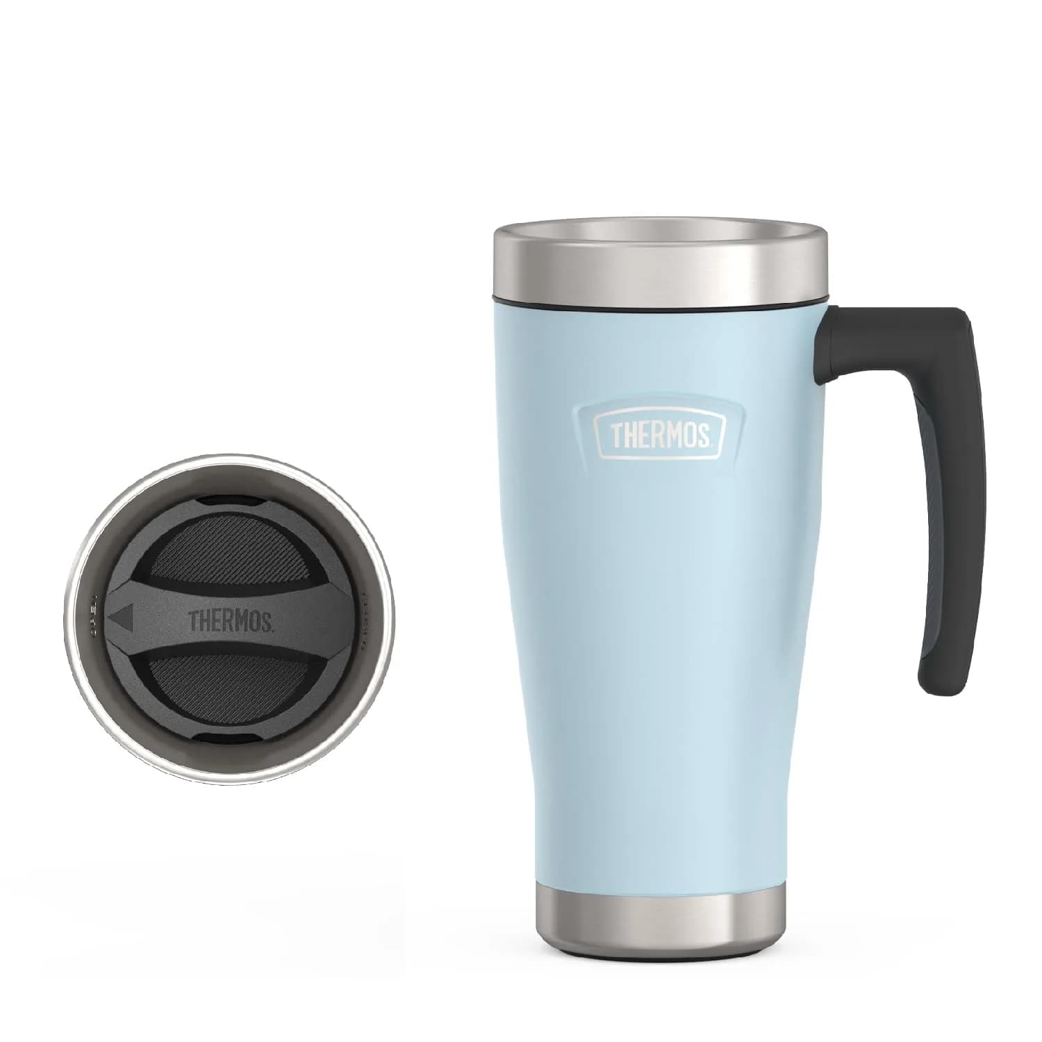 THERMOS ICON SERIES Stainless Steel Mug Glacier 16 oz | Keeps Drinks Hot or Cold — Glacier
