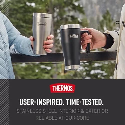 THERMOS ICON SERIES Stainless Steel Mug Glacier 16 oz | Keeps Drinks Hot or Cold thumbnail 5