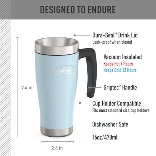 THERMOS ICON SERIES Stainless Steel Mug Glacier 16 oz | Keeps Drinks Hot or Cold thumbnail 2
