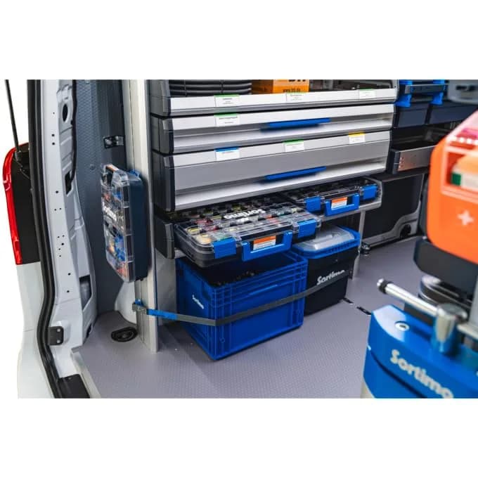 Sortimo T-BOXX 320 Screw, Nail, Nut Organizer with 48 Insertable Boxes H63 | 1317.6 cm³ (44.4cm W x 35.7cm L x 8.1cm H) thumbnail 4