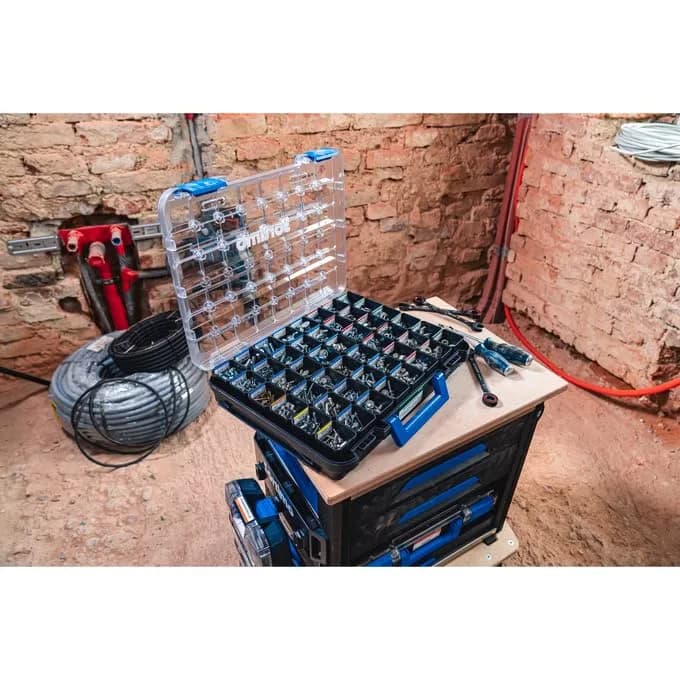 Sortimo T-BOXX 320 Screw, Nail, Nut Organizer with 48 Insertable Boxes H63 | 1317.6 cm³ (44.4cm W x 35.7cm L x 8.1cm H) thumbnail 7