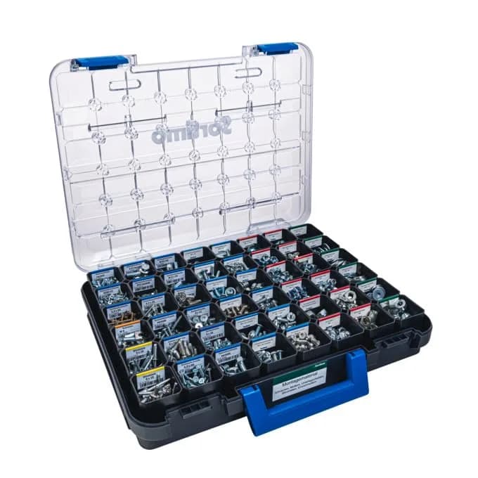 Sortimo T-BOXX 320 Screw, Nail, Nut Organizer with 48 Insertable Boxes H63 | 1317.6 cm³ (44.4cm W x 35.7cm L x 8.1cm H) thumbnail 9