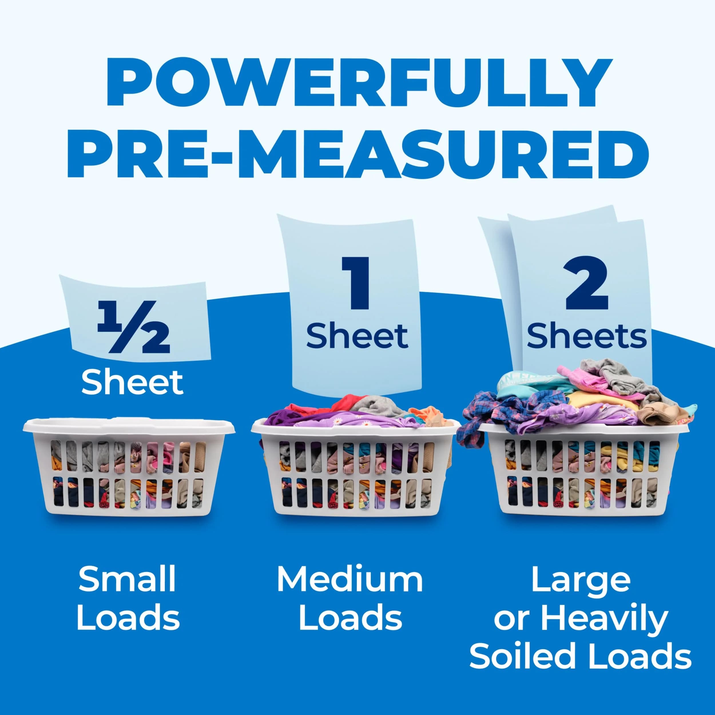 ARM & HAMMER 5in1 Power Sheets Free & Clear Laundry Detergent, 50 Count | Eco-Friendly Concentrated Formula - view 7