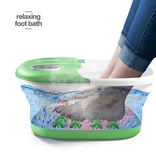 Medical king Collapsible Foot Spa Massager with Heat, Bubbles, Vibration, Remote Control & Pedicure Stone | 1.93 kg (4.25 lb) thumbnail 3