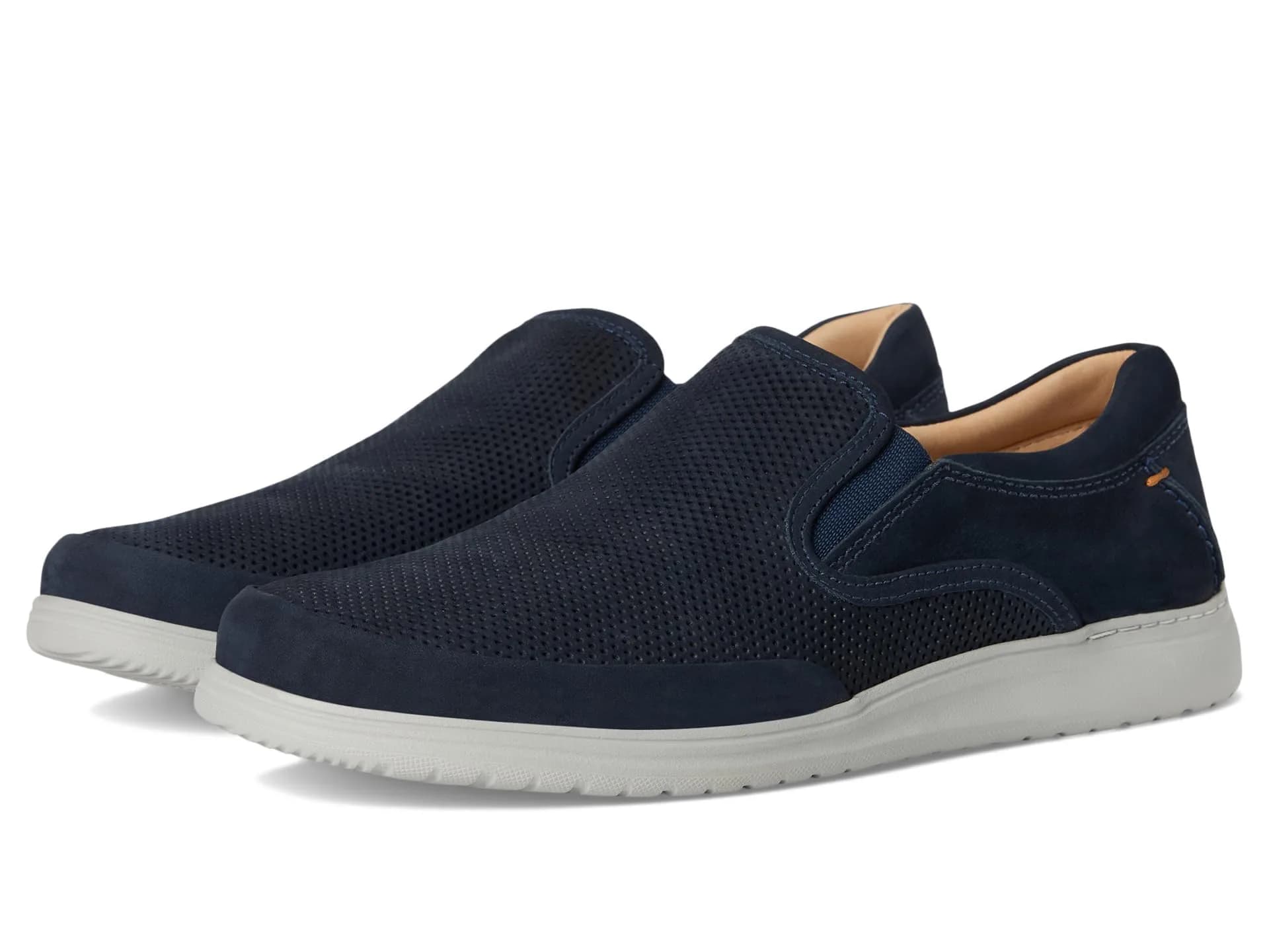 Samuel Hubbard Olema Slip-On Navy Nubuck Leather Shoes | Wide Fit, Casual Comfort, Made in Brazil