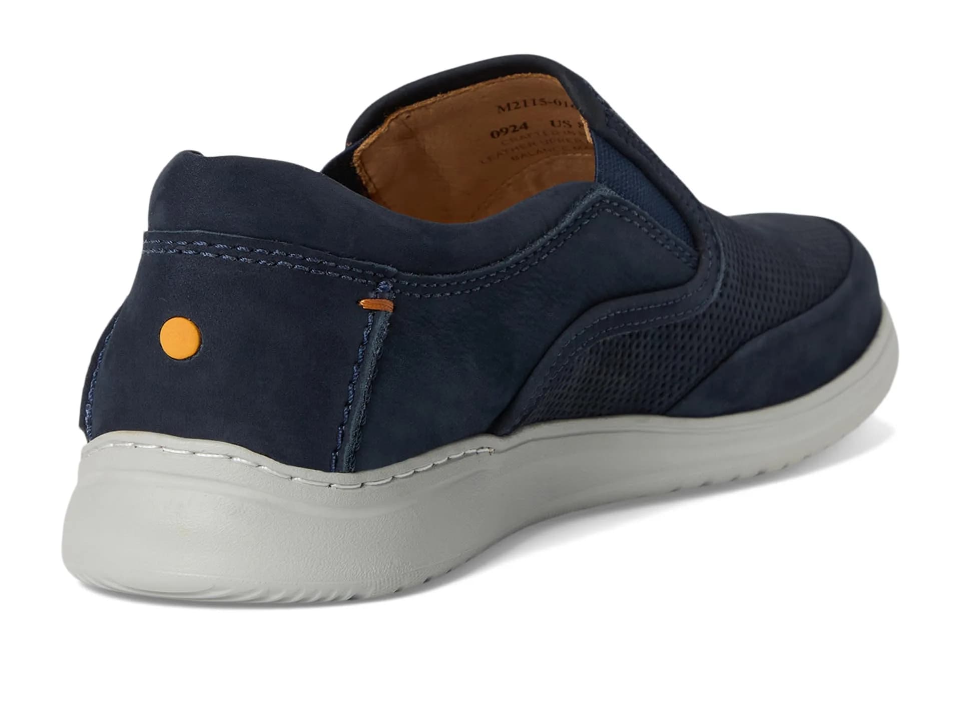 Samuel Hubbard Olema Slip-On Navy Nubuck Leather Shoes | Wide Fit, Casual Comfort, Made in Brazil - view 6
