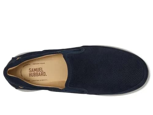 Samuel Hubbard Olema Slip-On Navy Nubuck Leather Shoes | Wide Fit, Casual Comfort, Made in Brazil thumbnail 3