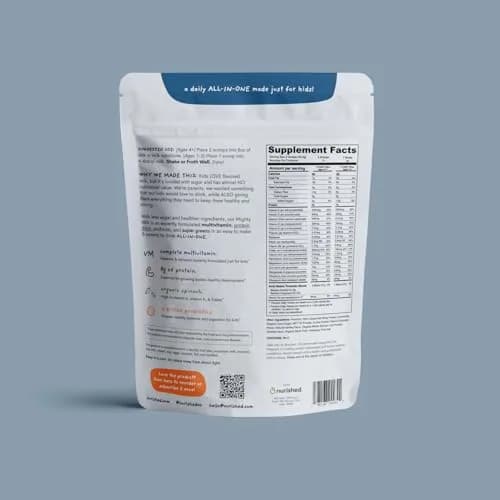 Nurished Cookies & Cream Mighty Milk 10oz | Kids All-in-One Protein & Multivitamin Support thumbnail 2