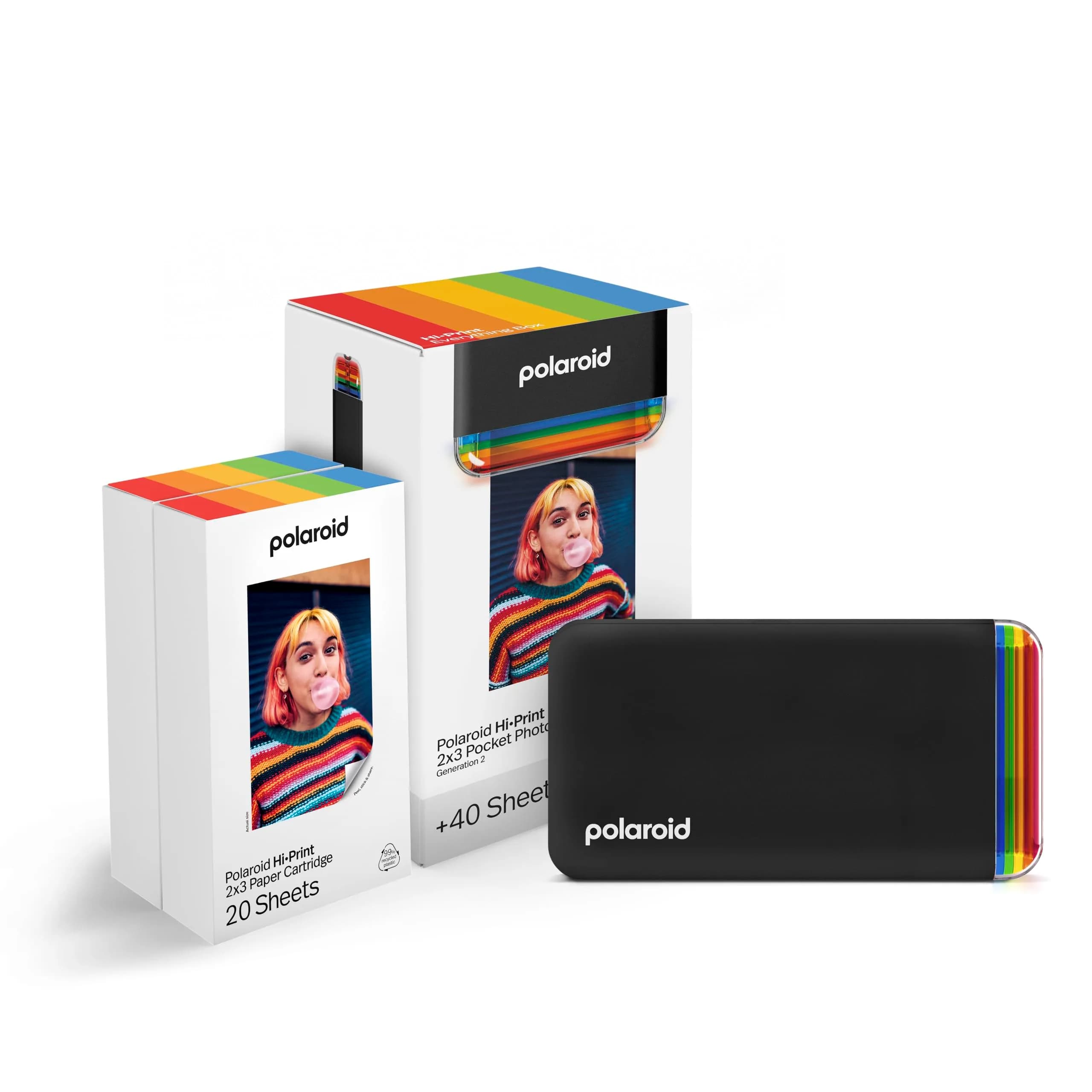 Polaroid Hi-Print Bluetooth Pocket Photo Printer 2x3" | Dye-Sub Technology — Black / One size