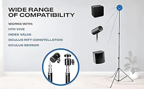 Skywin VR Tripod Stand for HTC Vive Base Station - 4 Adjustable Stands | Adjustable Height & Portable thumbnail 6