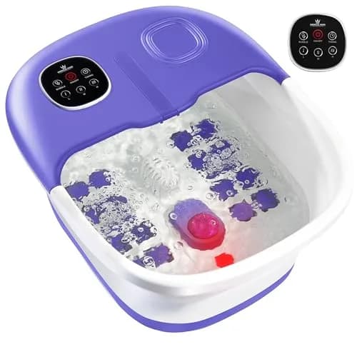 Medical king Foot Spa with Heat and Massage and Jets Collapsible Foot Massager 35cm (13 inches) | Relaxing Pedicure and Circulation Booster thumbnail 1