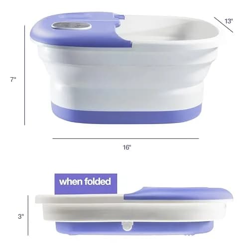 Medical king Foot Spa with Heat and Massage and Jets Collapsible Foot Massager 35cm (13 inches) | Relaxing Pedicure and Circulation Booster thumbnail 7
