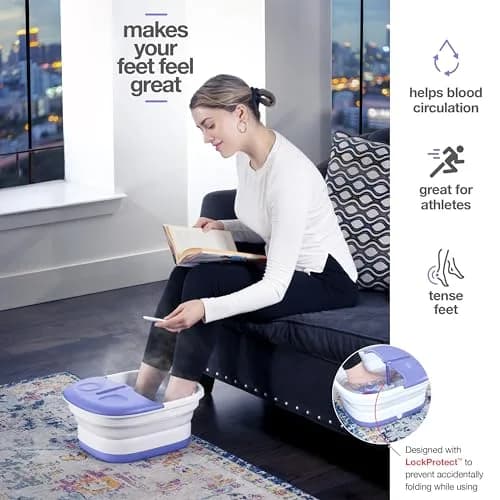 Medical king Foot Spa with Heat and Massage and Jets Collapsible Foot Massager 35cm (13 inches) | Relaxing Pedicure and Circulation Booster thumbnail 3