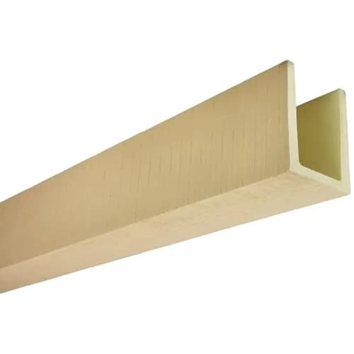 Ekena Millwork 3 1/2"W x 5 1/2"H x 16-ft. L 3-Sided (U-Beam) Resawn Rip HeritageTimber Faux Wood Ceiling Beam, Primed Tan | Lightweight, Authentic Look thumbnail 5