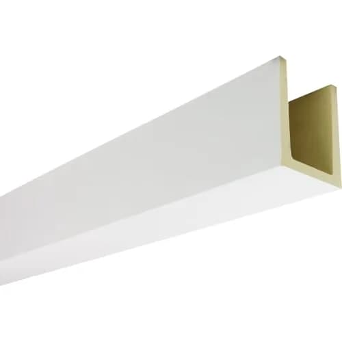 Ekena Millwork 7 1/2"W x 9 1/2"H x 144"L 3-Sided U-Beam Faux Wood Ceiling Beam, Primed Tan | Lightweight, Authentic Wood Look thumbnail 5