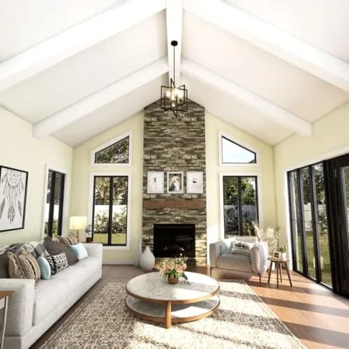 Ekena Millwork 7 1/2"W x 9 1/2"H x 144"L 3-Sided U-Beam Faux Wood Ceiling Beam, Primed Tan | Lightweight, Authentic Wood Look thumbnail 8