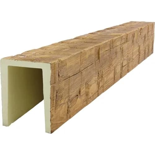 Ekena Millwork 5 1/2"W x 5 1/2"H x 20-ft. L 3-Sided Faux Wood Ceiling Beam, Warm Caramel | Authentic HeritageTimber Design thumbnail 3